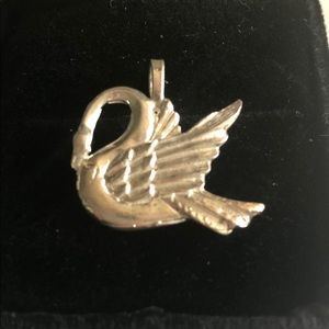 .925 Silver Swan Pendant